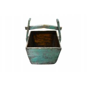 cesta de madera con asa