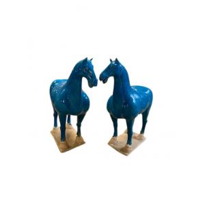 set of 2 horse statues